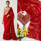 Red Saree - detail view 15