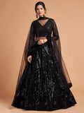 Breathtaking Soft Net Lehenga with Thread Sequins Embroidery Work for women | Snyvia