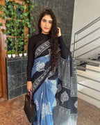 Linen Saree - fabric texture close-up