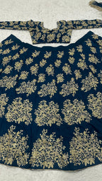 Calzora Polo Silk Lehenga with Zari Work and Tabby Dupatta for Grand Celebr colour variant view