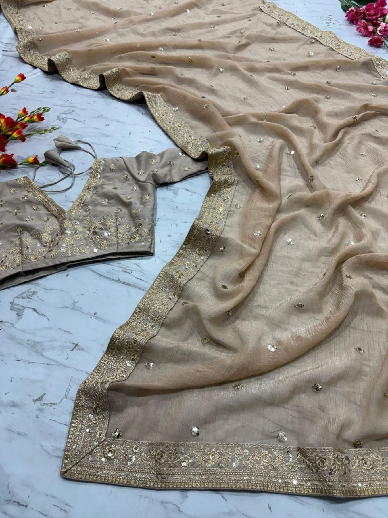 Golden Saree - full-length drape