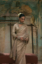 Golden Saree - side drape view