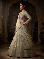 Butterfly Net Coding Sequins Lehenga styling view