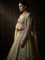Butterfly Net Coding Sequins Lehenga styling view