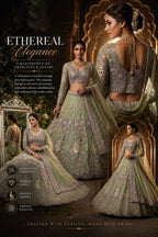 Butterfly Net Coding Sequins Lehenga blouse and dupatta detail