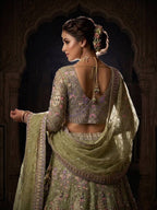Butterfly Net Coding Sequins Lehenga styling view