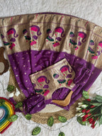 Classy Kids Silk Lehenga Choli with Zari Weaving for Festive Wear fabric texture detail
