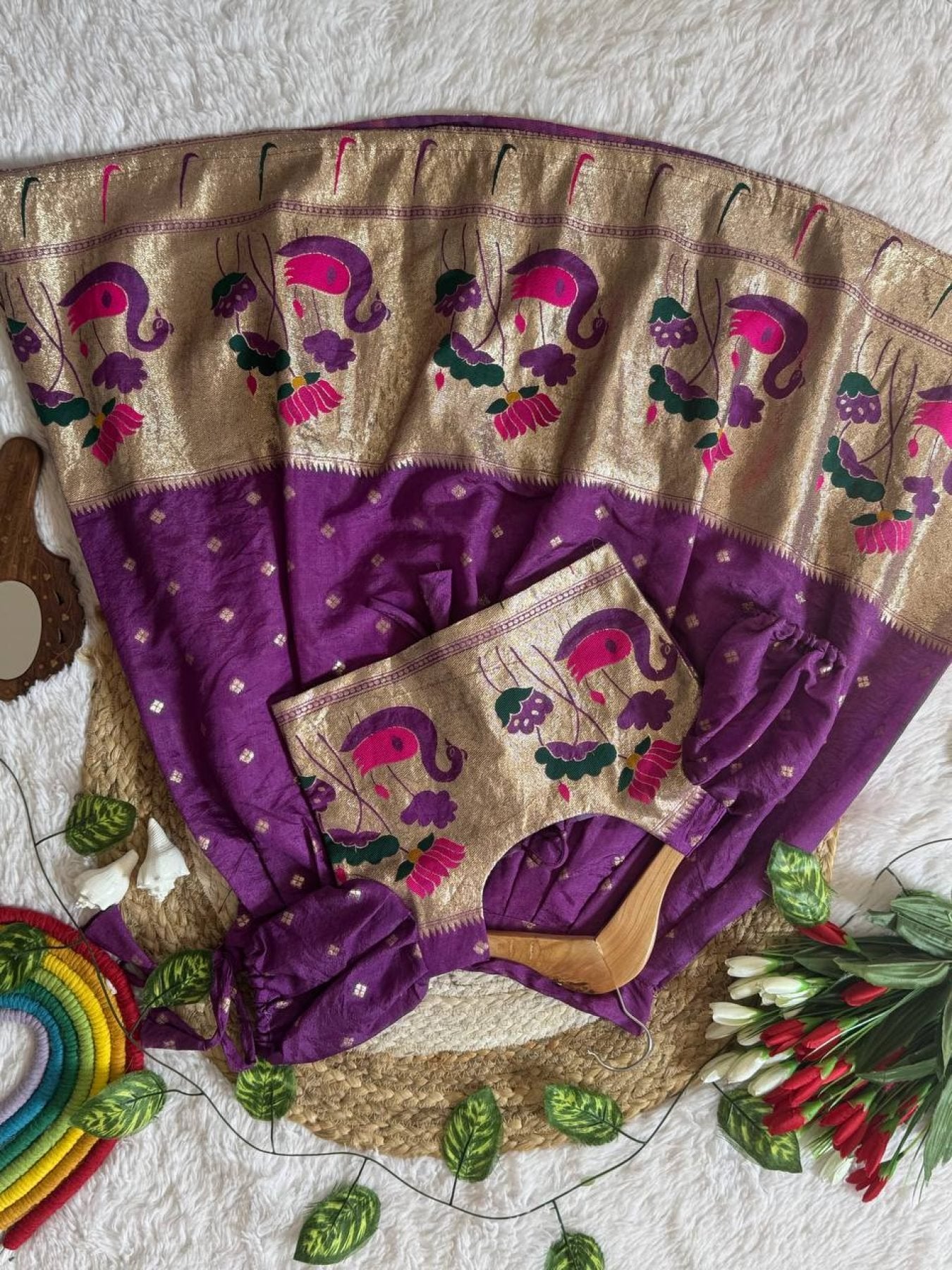 Classy Kids Silk Lehenga Choli with Zari Weaving for Festive Wear fabric texture detail