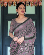Black Cotton Saree - styling and accessories view