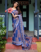 Cotton Saree - side drape view