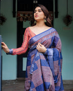 Cotton Saree - pallu design detail
