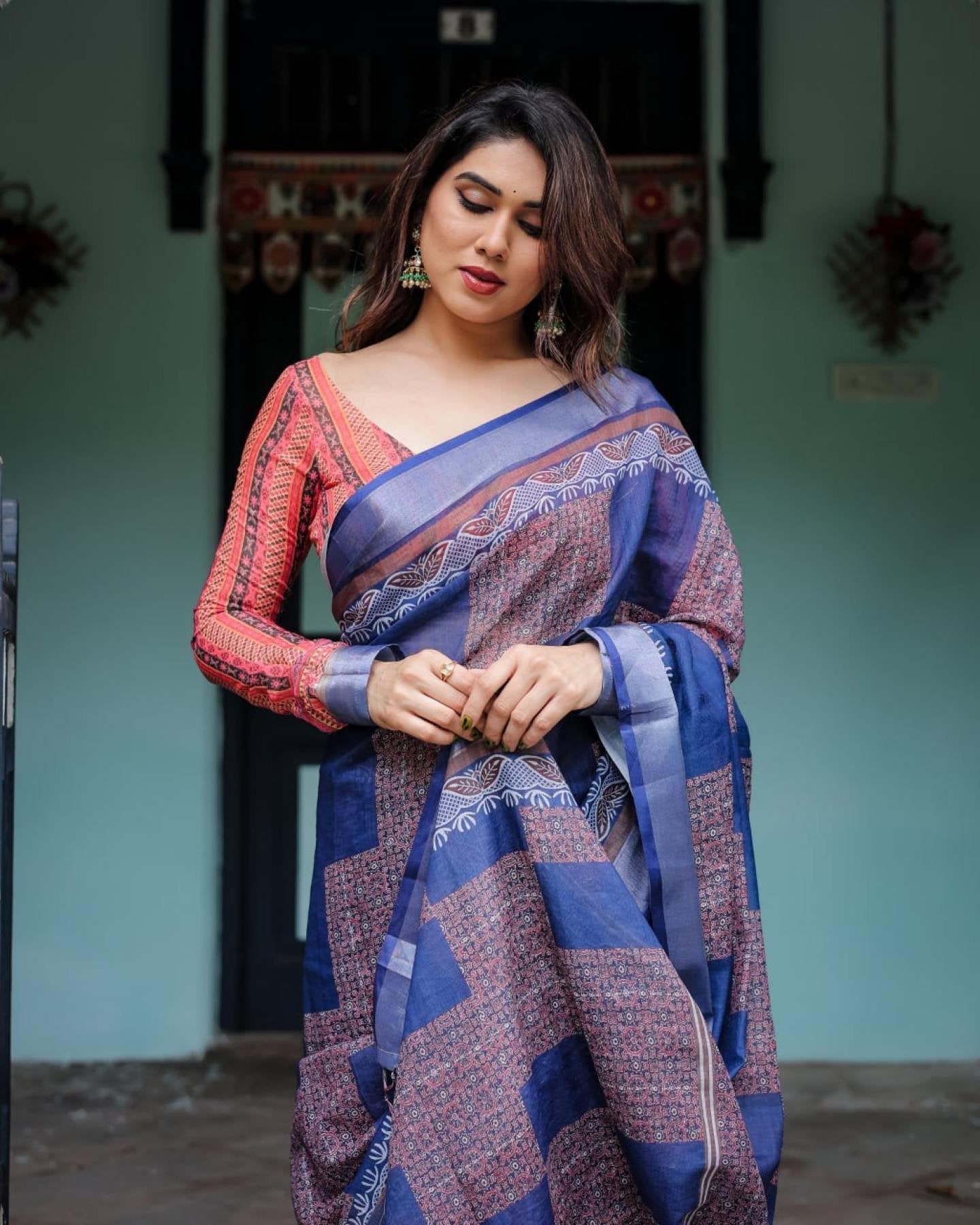 Cotton Saree - back view