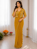 Yellow Saree for women - full front view | Snyvia