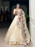 Raspberry Lehenga Choli with Sequins Thread Embroidery and 5 Meter Flair for women | Snyvia