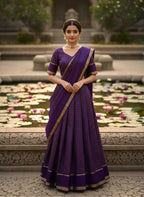 Viscose Georgette Lehenga Choli with Zari Weaving Work back view