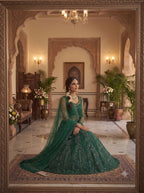 Green Lehenga Collection back view