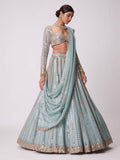 Rangoli Silk Lehenga Choli with Foil Mirror and Coding Embroidery Work for women | Snyvia