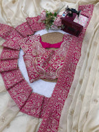 Cream Organza Saree - detail view 18