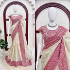 Cream Organza Saree - styling and accessories view