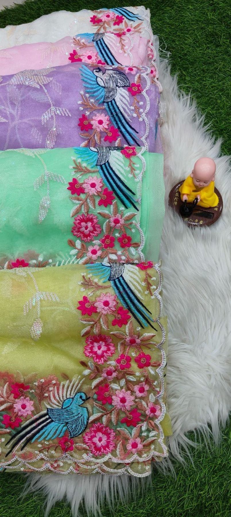 Organza Saree - fabric texture close-up