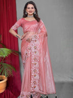 Net Saree for women - full front view | Snyvia