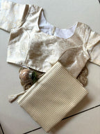Organza Saree - blouse and border close-up