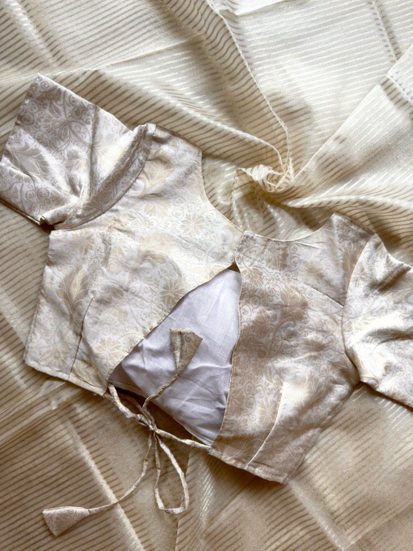 Organza Saree - Zari pallu design detail