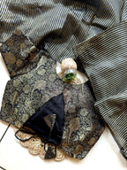 Organza Saree - Zari back view