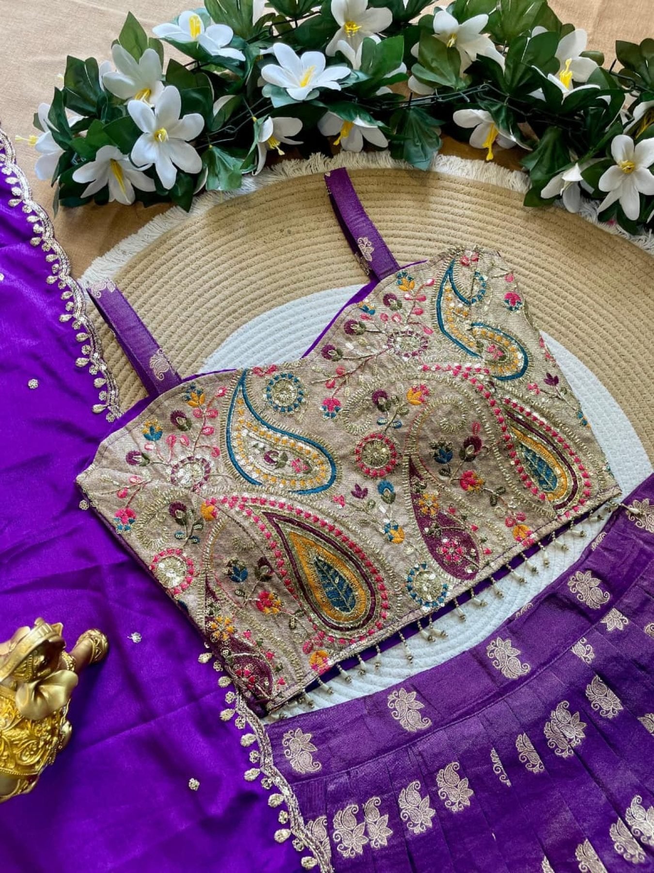 Durable Mother Daughter Matching Lehenga Choli Combo Set styling view