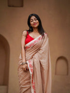 Cream Cotton Saree - styling and accessories view