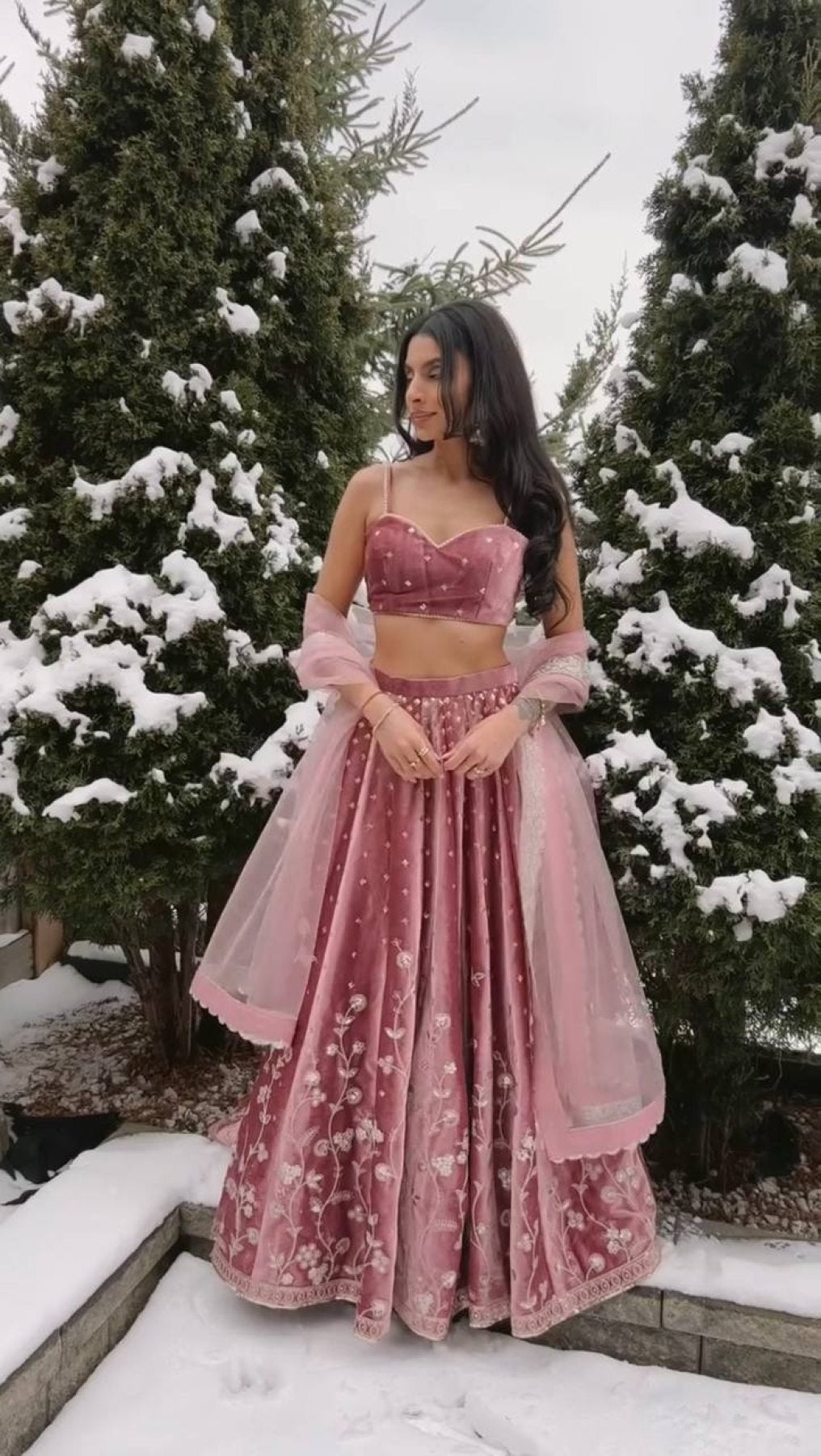 Japan Satin Lehenga with Coding Dori Sequins Work for Wedding Wear blouse and dupatta detail