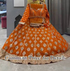 Yellow Faux Georgette Lehenga with Embroidered Dupatta for Bridal Fashion blouse and dupatta detail
