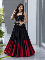 friendly Cotton Lehenga Choli with 8 Meter Flared Lehenga and Dori Blouse for women | Snyvia