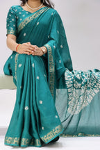 Silk Saree - side drape view