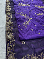 Purple Silk Saree - detail view 13