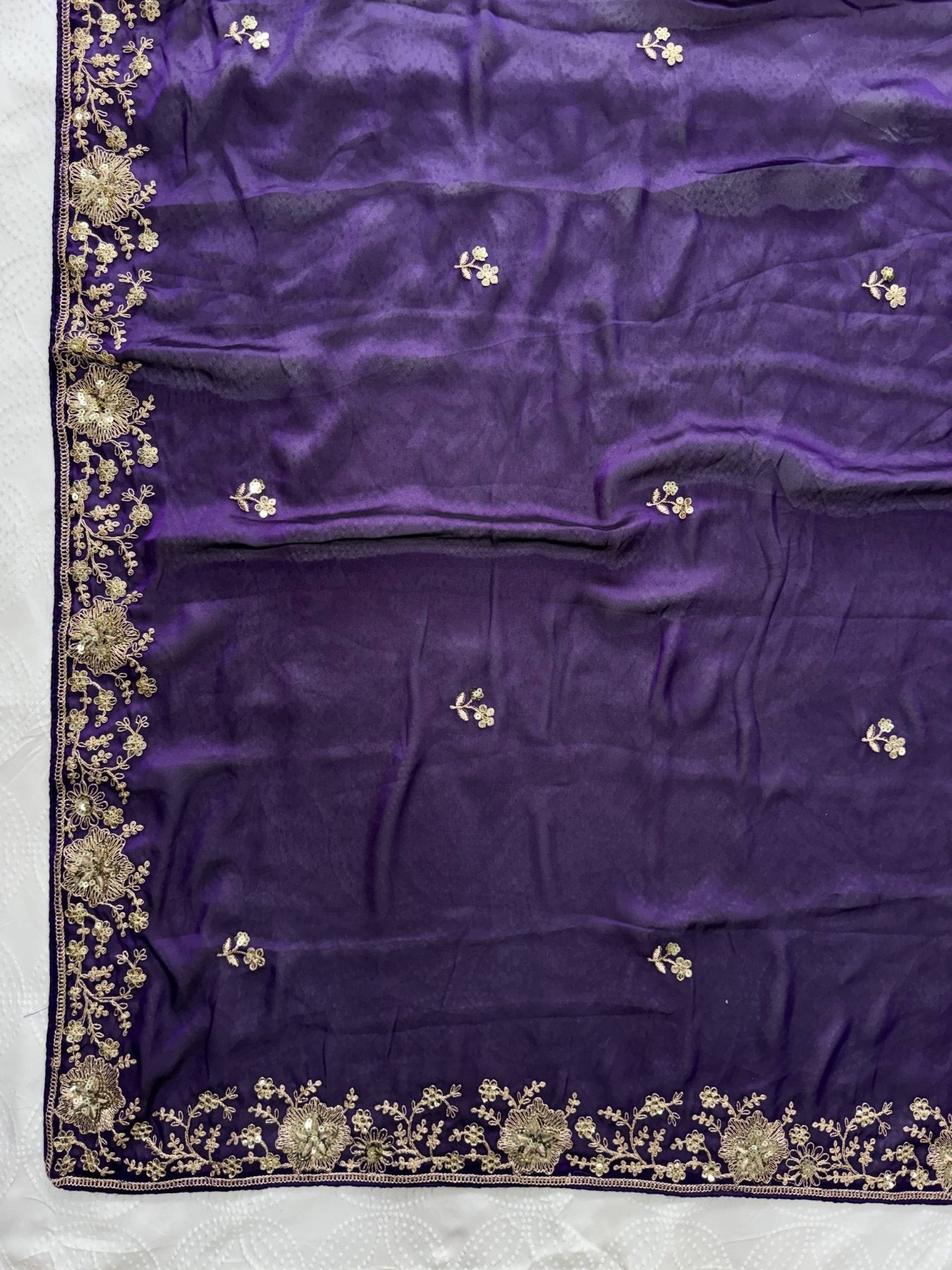 Purple Silk Saree - styling and accessories view