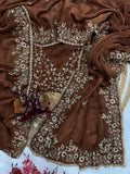 Chiffon Saree for women - full front view | Snyvia
