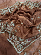 Chiffon Saree - side drape view