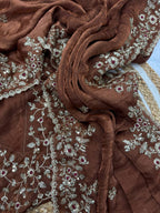 Chiffon Saree - blouse and border close-up