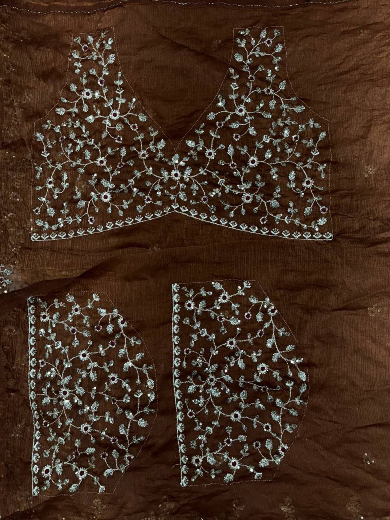 Chiffon Saree - back view