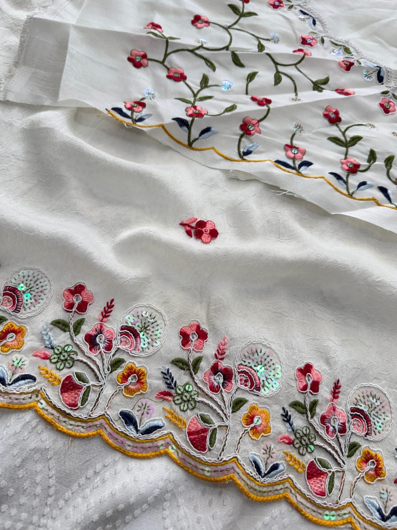 White Silk Saree - styling and accessories view