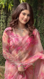 Pink Tabby Saree - detail view 11