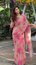 Pink Tabby Saree - detail view 15