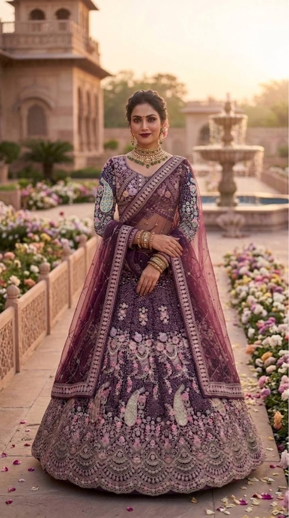 Butterfly Net Coding Sequins Lehenga styling view