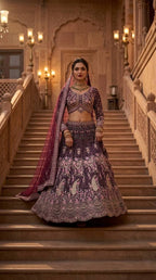 Butterfly Net Coding Sequins Lehenga fabric texture detail