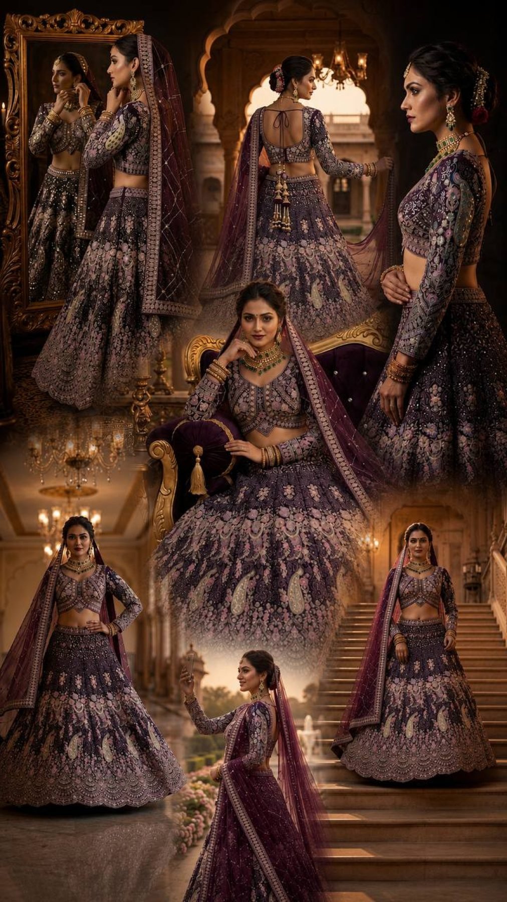 Butterfly Net Coding Sequins Lehenga styling view