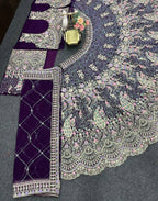 Butterfly Net Coding Sequins Lehenga colour variant view
