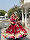 Digital Print Lehenga with Mirror Work and Gota Patti Detailing for women | Snyvia