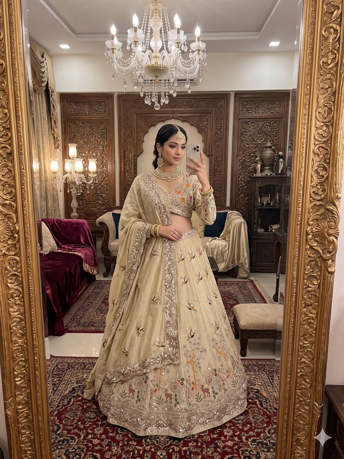Rangoli Silk Lehenga with Heavy Sequins Embroidery and Dupatta for women | Snyvia