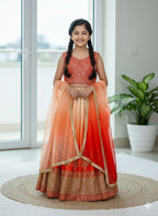 Chinon Silk Lehenga Choli with Sequins Work for Party Wear back view